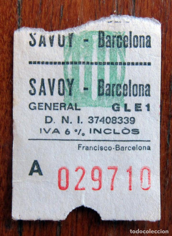Cine: ENTRADA CINE - SAVOY - BARCELONA - Foto 1