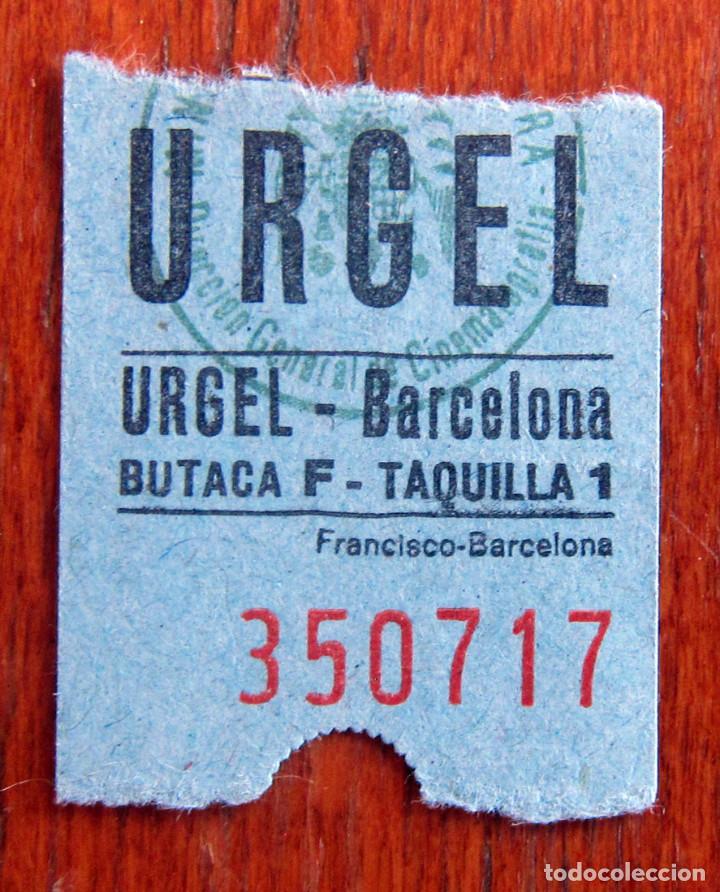 Cine: ENTRADA CINE - URGEL - BARCELONA - Foto 1