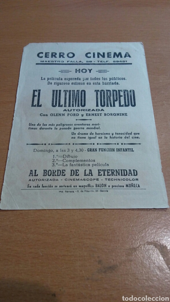 Cine: Programa de cine con publicidad el &uacute;ltimo torpedo - Foto 2
