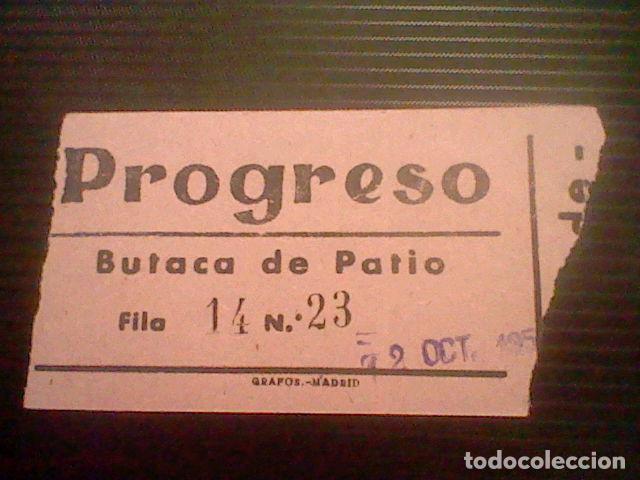 Cine: entrada CINE PROGRESO EL TORBELLINO DE LA VIDA ENE 12 OCT 1951 - Foto 1