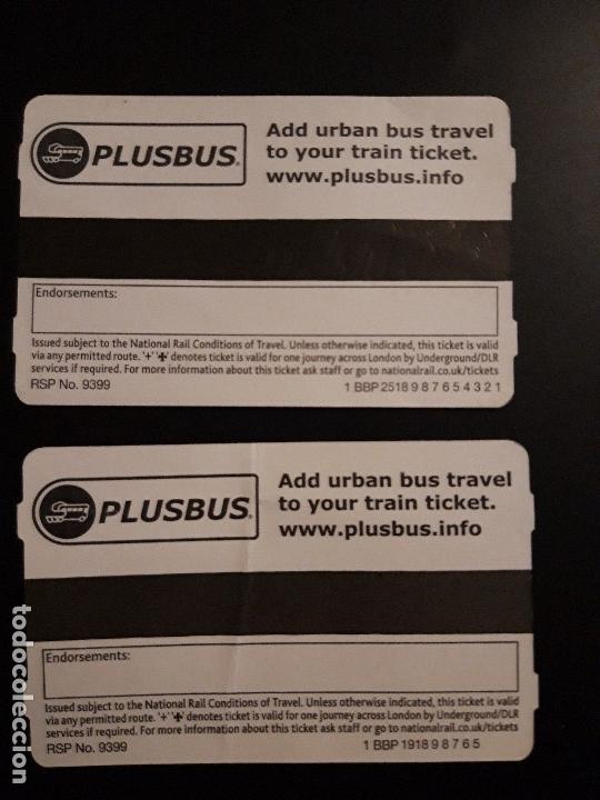 Cine: 2 BILLETES DE PLUS BUS  ** DE LONDRES  2018  ** . USADA - Foto 2