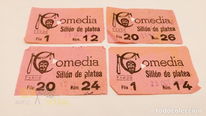 Cine: 4 Entradas para el Comedia de Barcelona - 1959 - Foto 1
