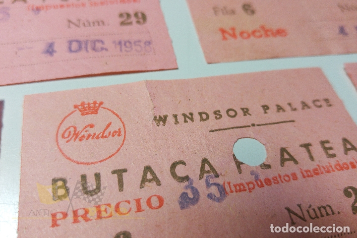 Cine: 7 Entradas Windsor Palace - 1958 - Foto 3