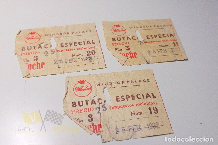 Cine: 3 Entradas Windsor Palace - 1962 - Foto 1