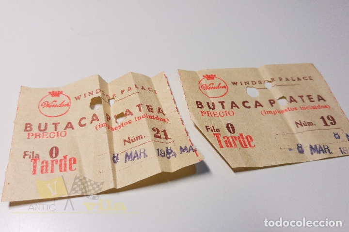 Cine: 2 Entradas Windsor Palace - 1964 - Foto 1