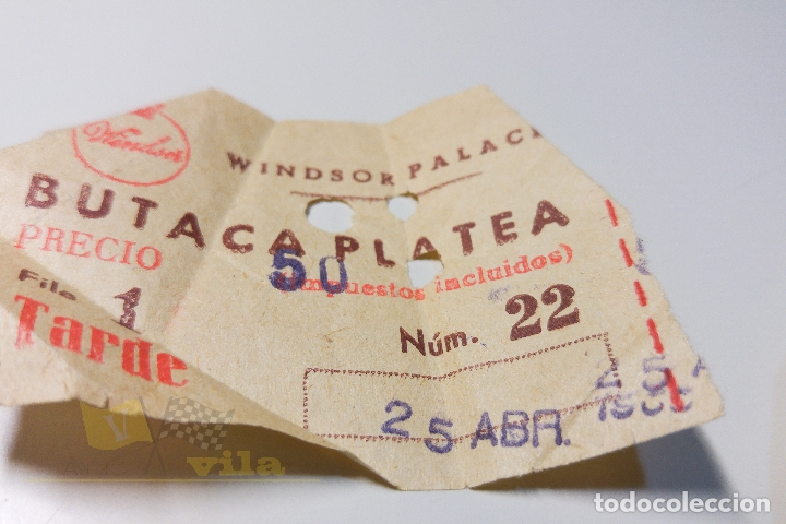 Cine: 2 Entradas Windsor Palace - 1965 - Foto 3