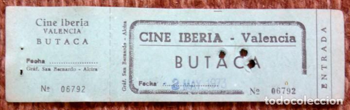 Cine: ENTRADA CINE IBERIA - VALENCIA 1973 - Foto 1