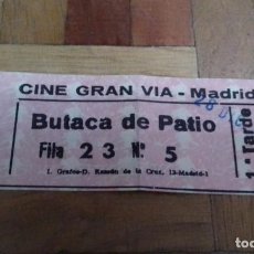 Cine: ENTRADA DE CINE GRAN VIA MADRID 1984