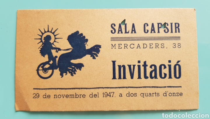 Cine: Invitaci&oacute;n Sala CAPSIR 1947. - Foto 1