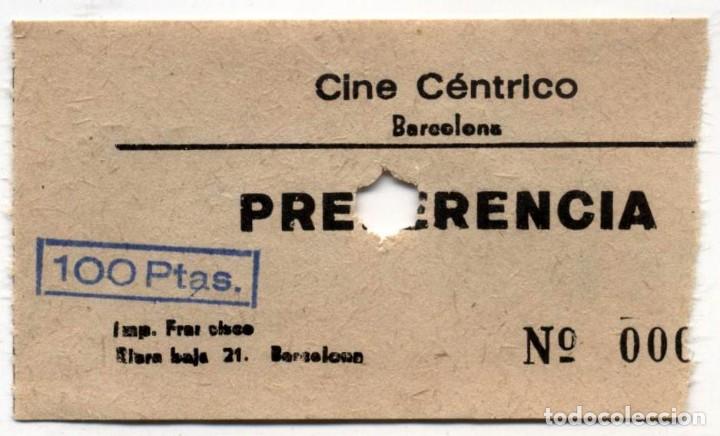 Cine: ENTRADA CINE C&Eacute;NTRICO BARCELONA 1978 - Foto 1