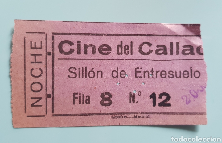 Cine: Ticket entrada de CINE CALLAO. MADRID. - Foto 1