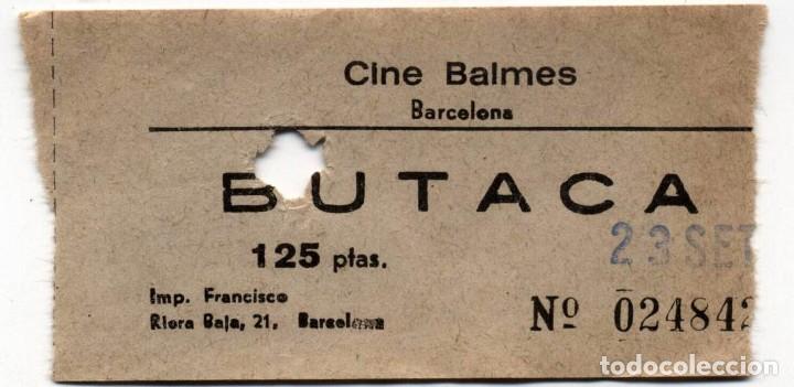 Cine: entrada cine balmes barcelona 1977 - Foto 1