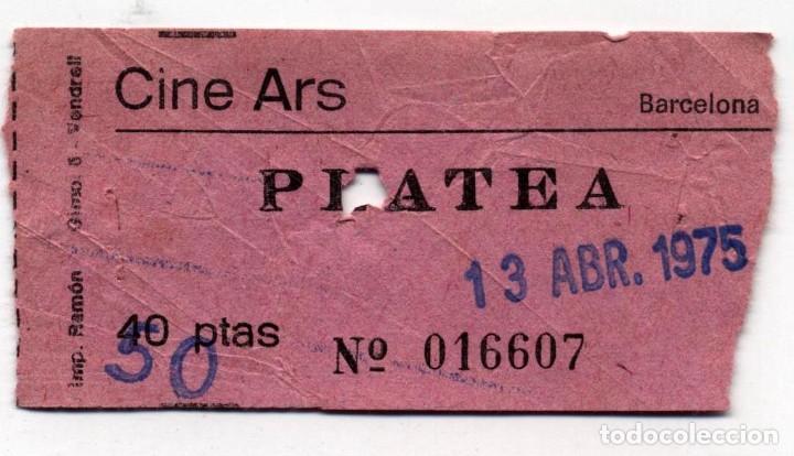 Cine: entrada cine ars barcelona 1975 - Foto 1