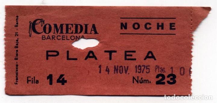 Cine: entrada cine comedia barcelona 1975 - Foto 1