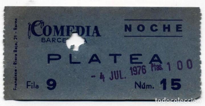Cine: entrada cine comedia barcelona 1976 - Foto 1