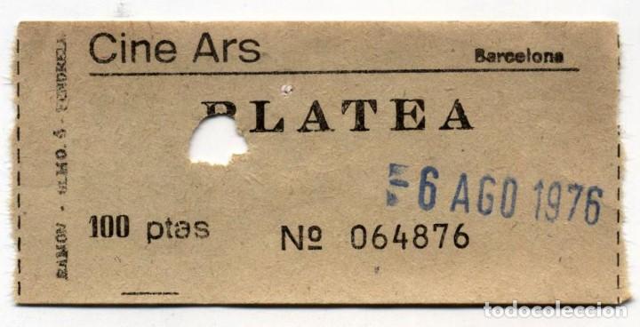 Cine: entrada cine ars barcelona 1976 - Foto 1
