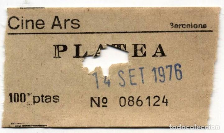 Cine: entrada cine ars barcelona 1976 - Foto 1