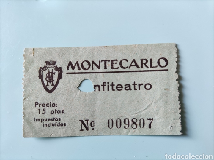 Cine: Entrada ANFITEATRO MONTECARLO - Foto 1