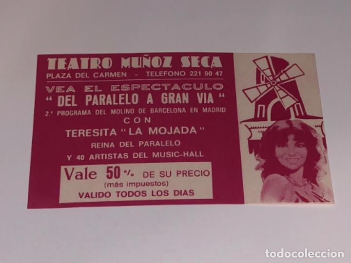 Cine: Entrada PARA ESPECT&Aacute;CULO Teatro MU&Ntilde;OZ SECA MADRID - Foto 1