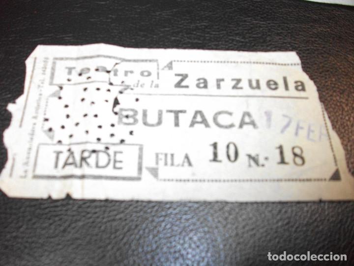 Cine: ENTRADA DE TEATRO DE LA ZARZUELA MADRID - Foto 1