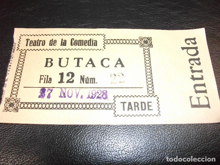 Cine: ENTRADA DE TEATRO DE LA COMEDIA MADRID 1928 - Foto 1