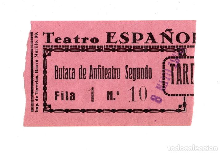 Cine: ENTRADA TEATRO ESPA&Ntilde;OL 1936 - Foto 1
