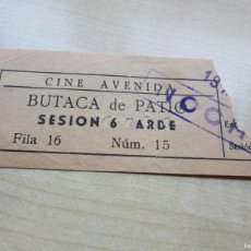 Cine: ENTRADA CINE AVENIDA DE LA CORUÑA 1947. Lote 367256119