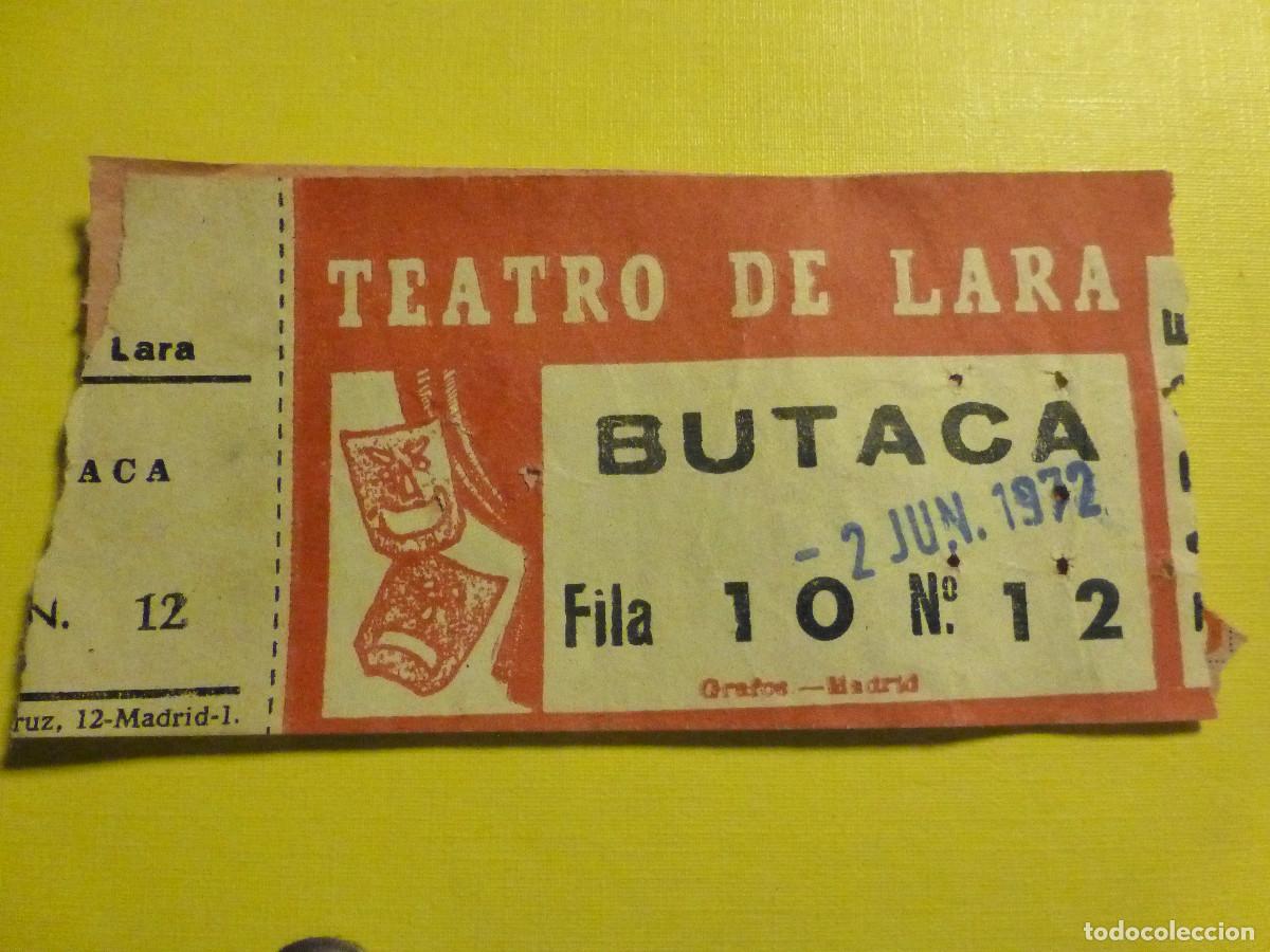Cine: Entrada Teatro de Lara - Madrid - 2-Junio-1972 - Foto 1