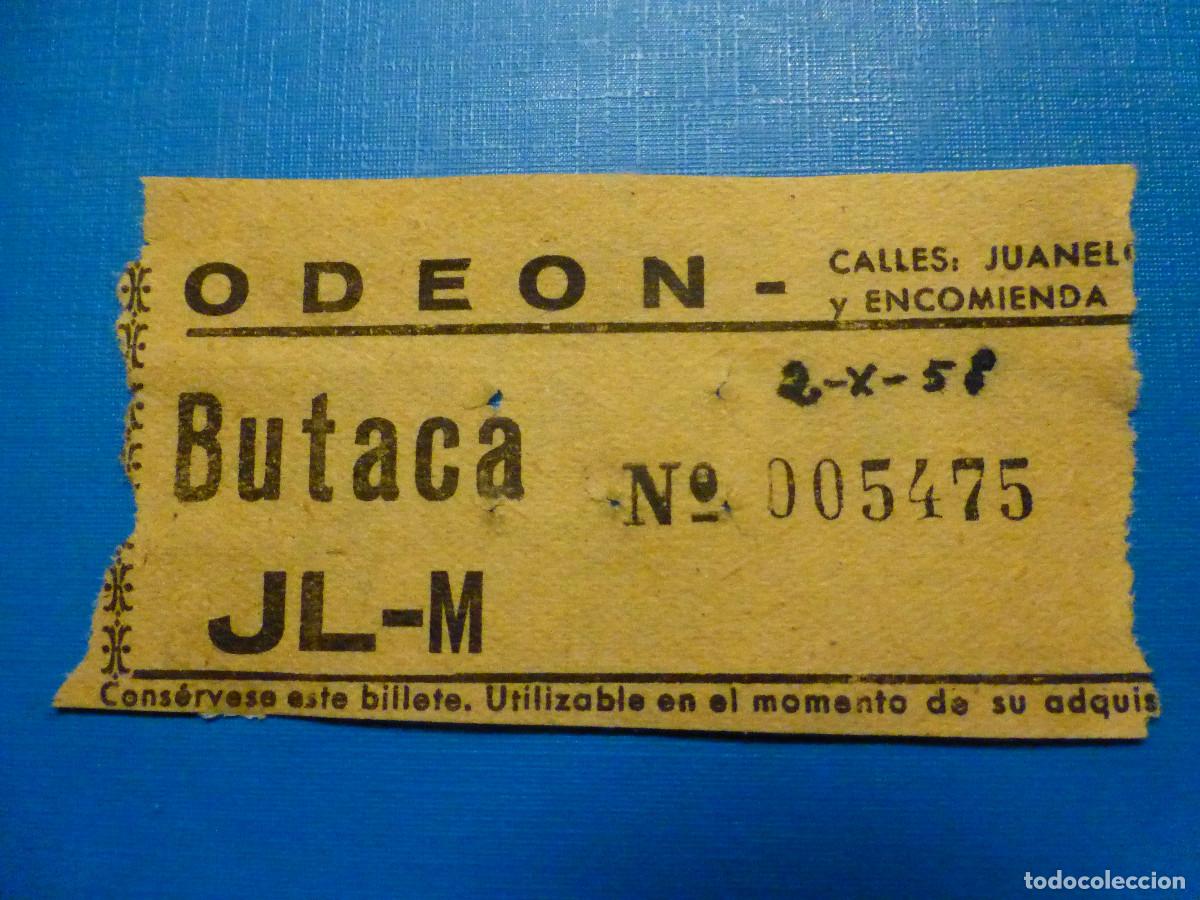 Cine: Entrada Cine Odeon - Madrid - 2-Octubre-1958 - - Foto 1
