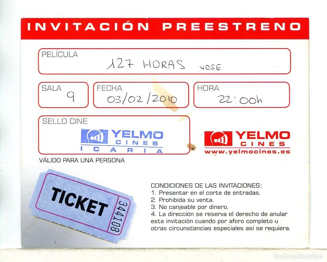 Cine: 127 HORAS. ENTRADA DE PREESTRENO. - Foto 1