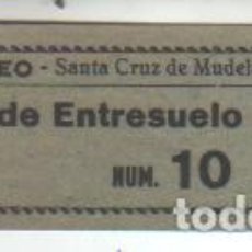 Cine: CINE RECREO (SANTA CRUZ DE MUDELA-C.REAL) - ANTIGUA ENTRADA CINE - AÑOS 40,50. Lote 382659189