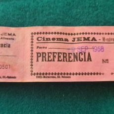 Cine: TACO DE 100 ENTRADAS CINEMA JEMA (1968) MONOVAR - ALICANTE. Lote 401322434