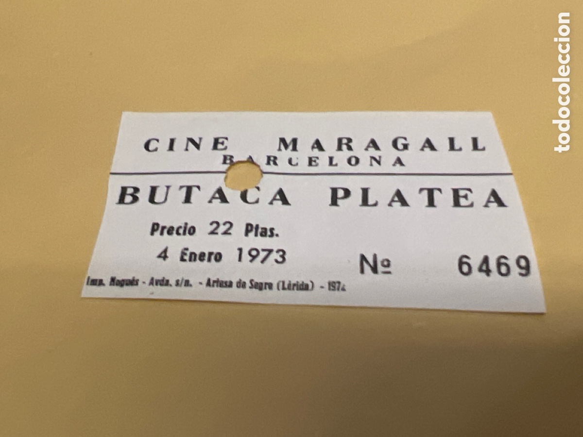 Cine: T1/E2/A112. ENTRADA DE CINE MARAGALL 1973 - Foto 1