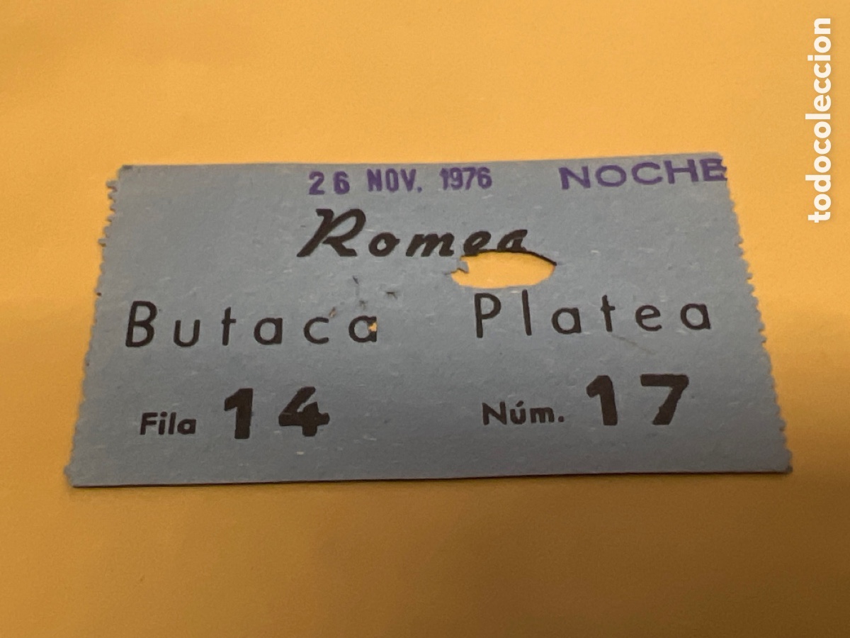 Cine: T1/E2/A128. ENTRADA DE TEATRO ROMEA 1976 - Foto 1