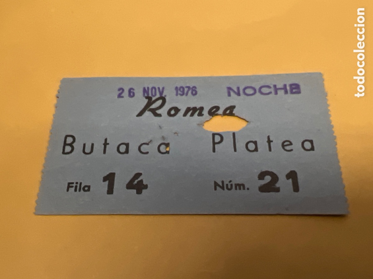 Cine: T1/E2/A129. ENTRADA DE TEATRO ROMEA 1976 - Foto 1