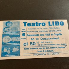 Cine: ENTRADA. TEATRO LIDO 1984