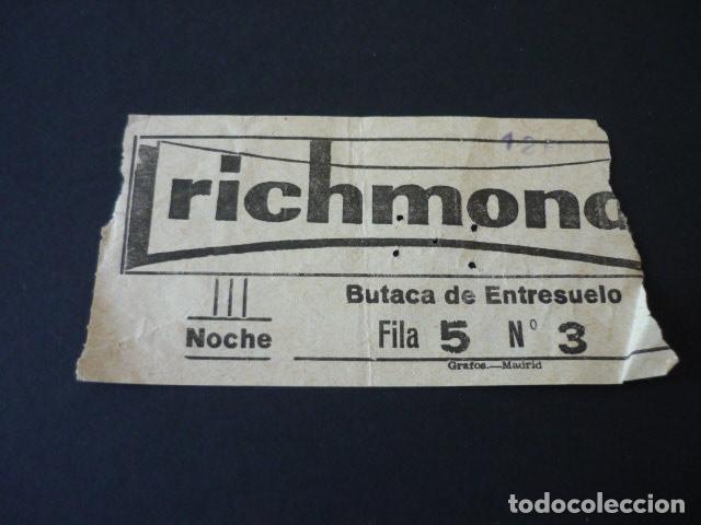 Cine: MADRID CINE RICHMOND ENTRADA - Foto 1