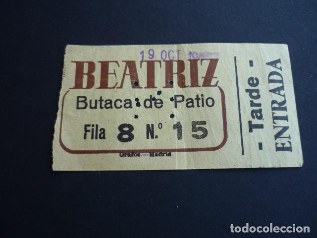 Cine: MADRID CINE BEATRIZ ENTRADA DE CINE - Foto 1
