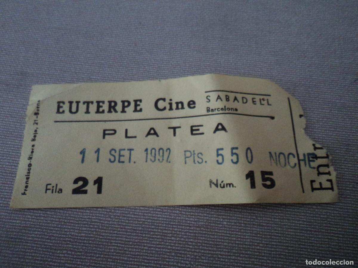 Cine: entrada de cine euterpe de sabadell 1992 - Foto 1