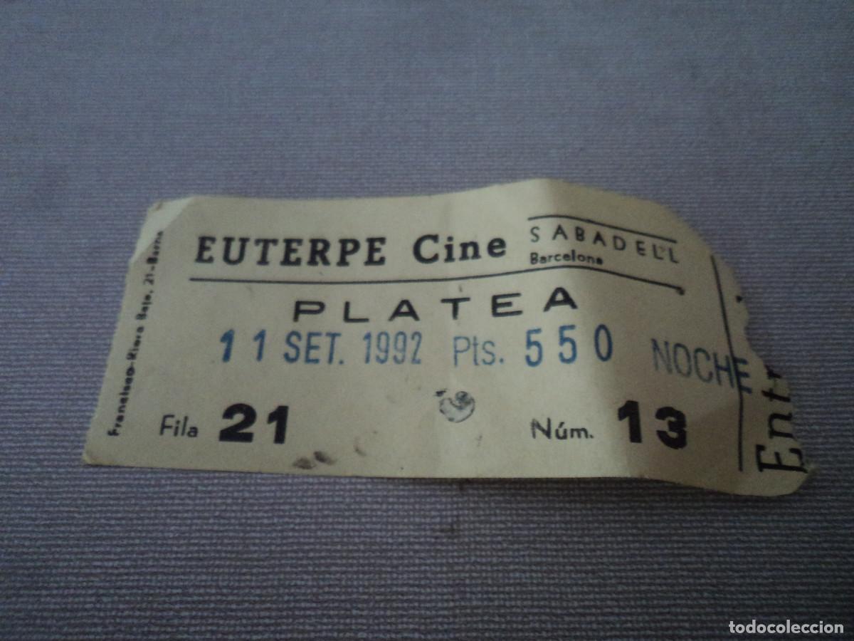Cine: entrada de cine euterpe de sabadell 1992 - Foto 1