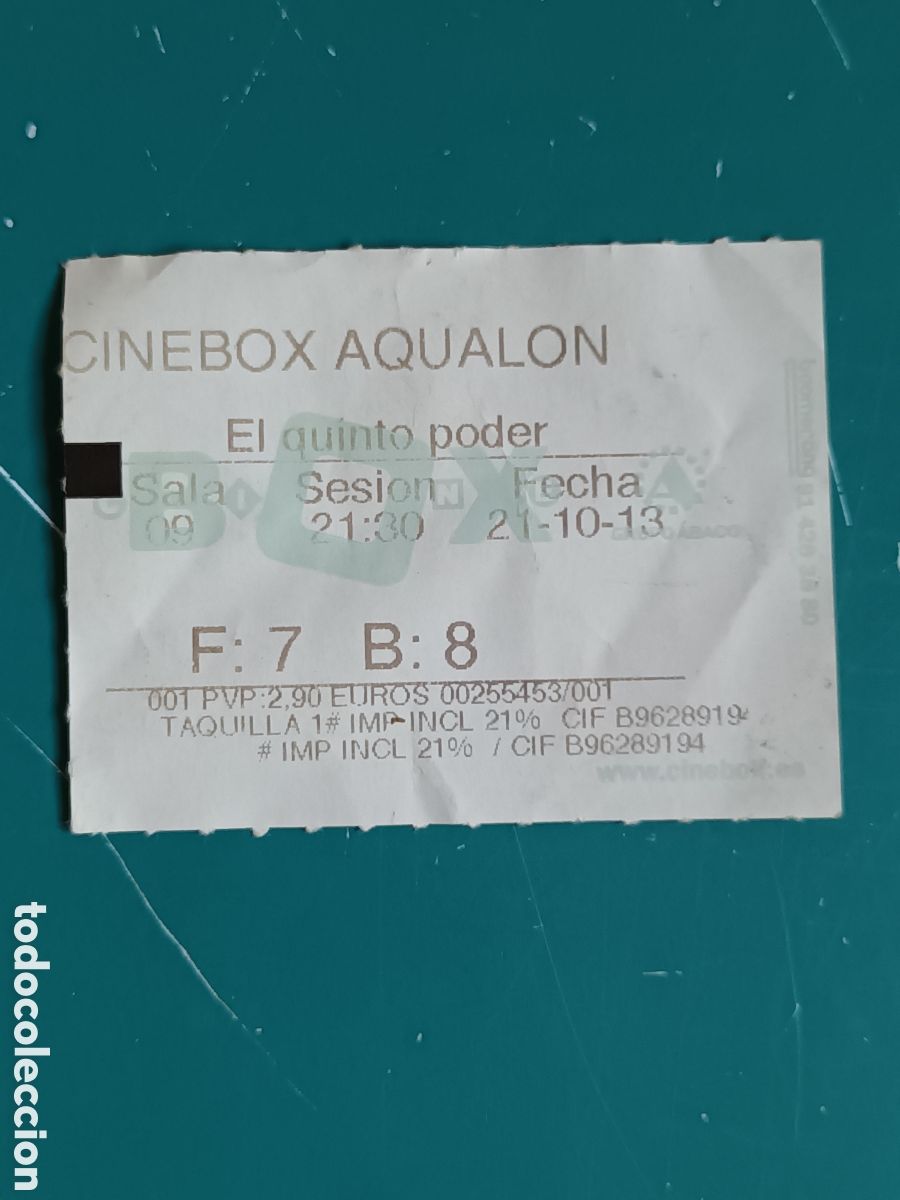 Cine: Entrada cine Cinebox Huelva 2013 El quinto poder - Foto 1