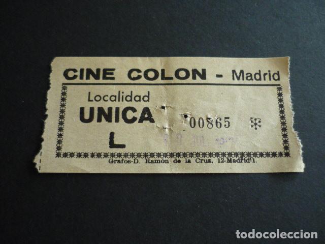 Cine: MADRID CINE COLON ENTRADA DE CINE - Foto 1