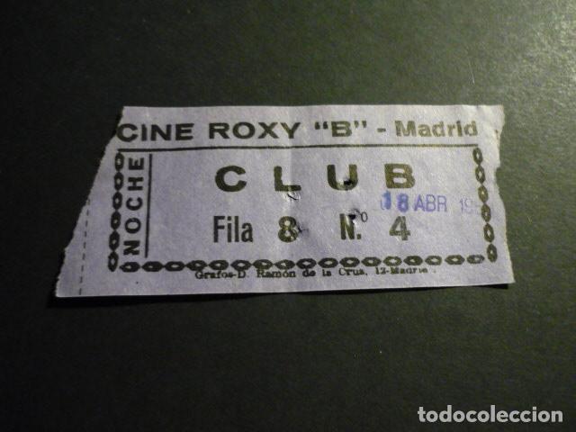 Cine: MADRID CINE ROXY B ENTRADA DE CINE - Foto 1