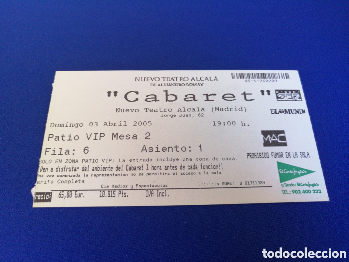Cine: CABARET 2005 ENTRADA - Foto 1