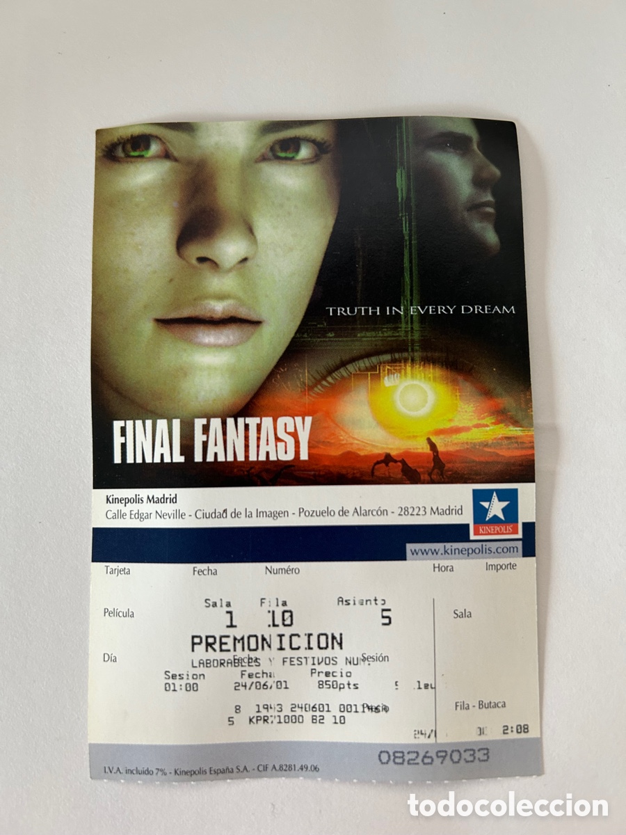 Cine: ENTRADA CINE KINEPOLIS - FINAL FANTASY - Foto 1