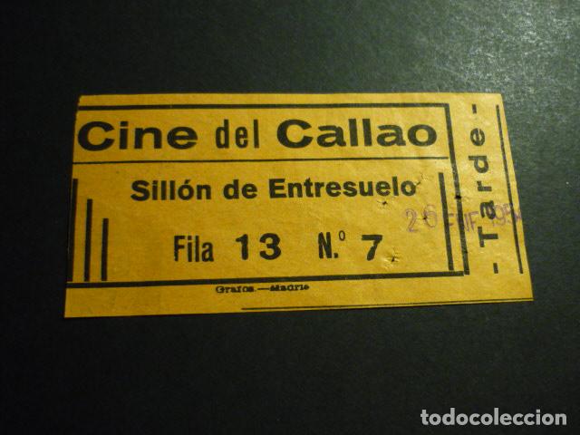 Cine: MADRID CINE DEL CALLAO ENTRADA DE CINE - Foto 1