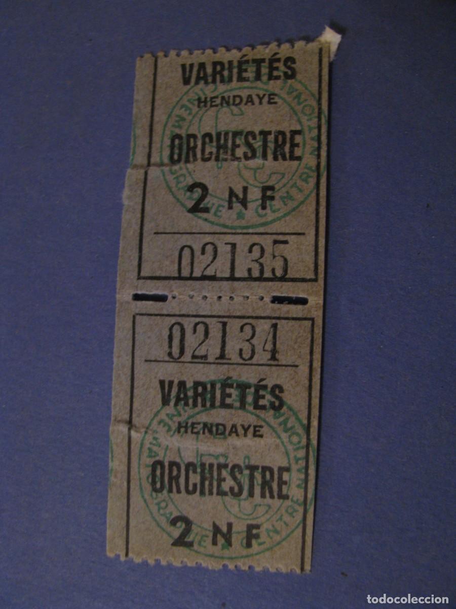 Cine: ENTRADA DE VARIETES HENDAYE. - Foto 1