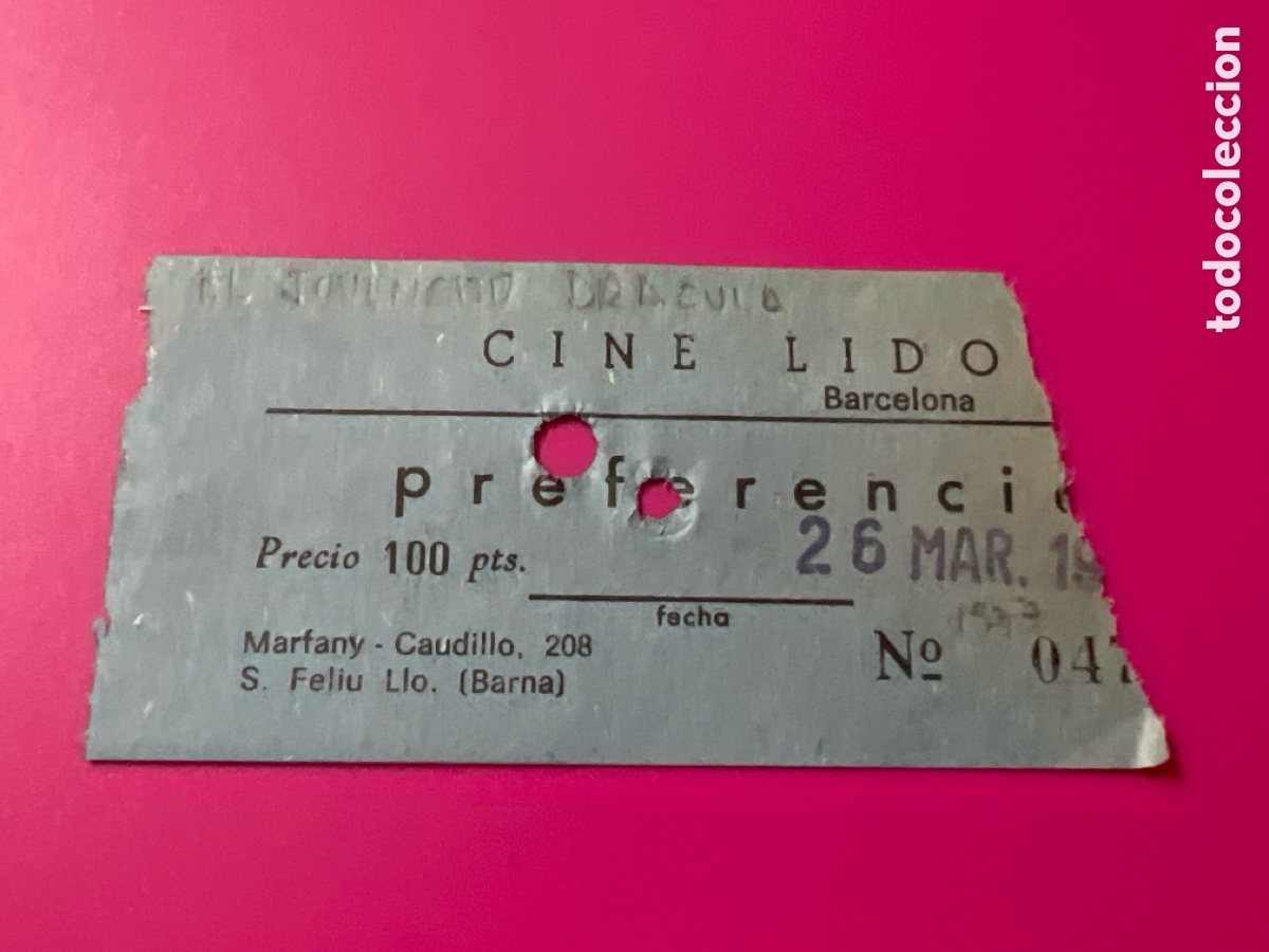 Cine: A310. ENTRADA - CINE LIDO BARCELONA - Foto 1
