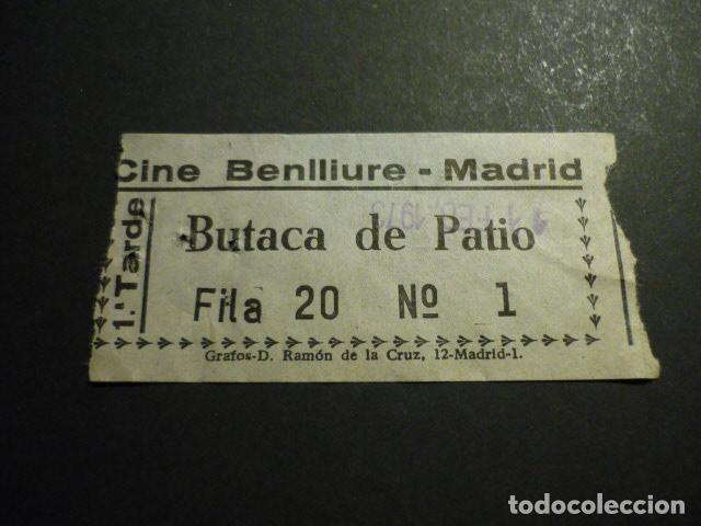 Cine: MADRID CINE BENLLIURE ENTRADA DE CINE - Foto 1