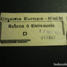 Cinema: MADRID CINEMA EUROPA ENTRADA DE CINE